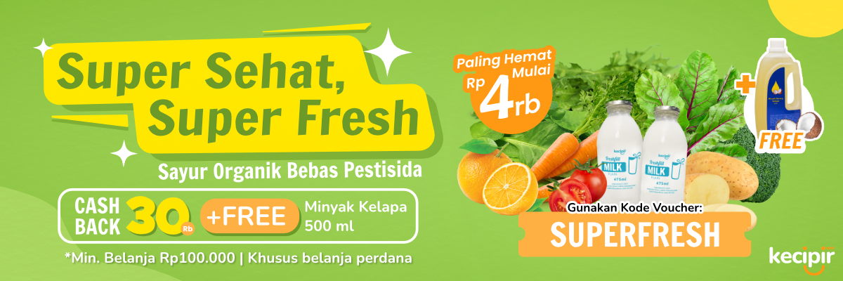Promo Belanja Perdana, Super Sehat, Super Fresh!